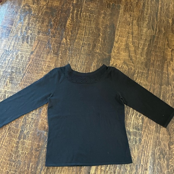 5/$10 Embroidered black blouse - Picture 2 of 7